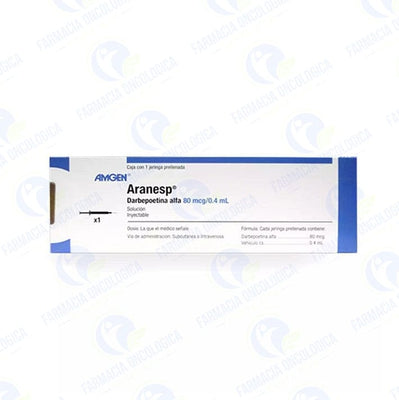 Aranesp 80 mcg solucion inyectable - Darbepoetina Alfa
