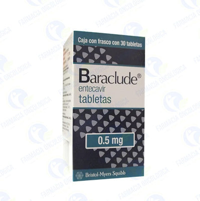 Baraclude 0.5 mg con 30 tabletas - Entecavir