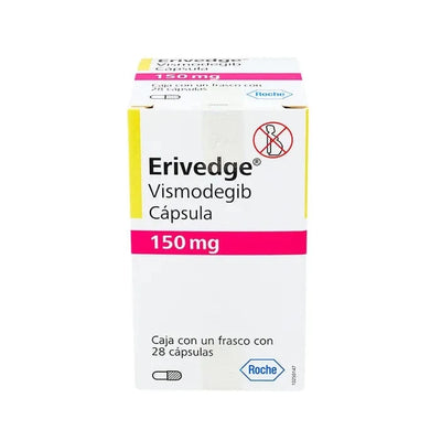 Foto del medicamento Erivedge 150 mg con 28 capsulas o Vismodegib 150 mg con 28 capsulas en venta