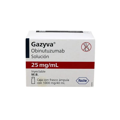 Foto del medicamento Gazyva 1,000 mg /40 mL solucion inyectable o Obinutuzumab en venta