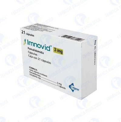 Imnovid 3mg con 21 capsulas en venta o Pomalidomida 3mg con 21 capsulsas en venta