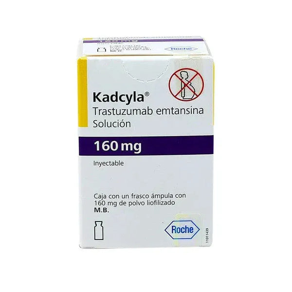 Foto del medicamento Kadcyla 160 mg solucion inyectable o Trastuzumab Emtansina 160 mg en venta