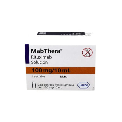 Foto del medicamento Mabthera 100 mg solucion inyectable o Rituximab 100 mg inyectable en venta