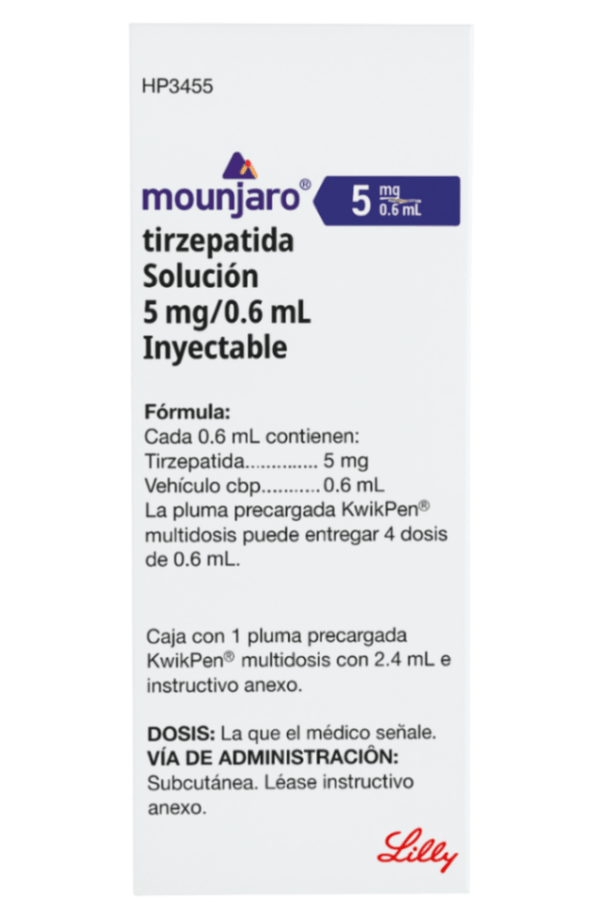 Mounjaro 5mg kwikpen con 4 dosis de 5mg en venta