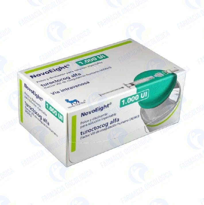 Foto del medicamento NovoEight 1,000 ui inyectable o Turoctocog Alfa  1,000 ui en venta