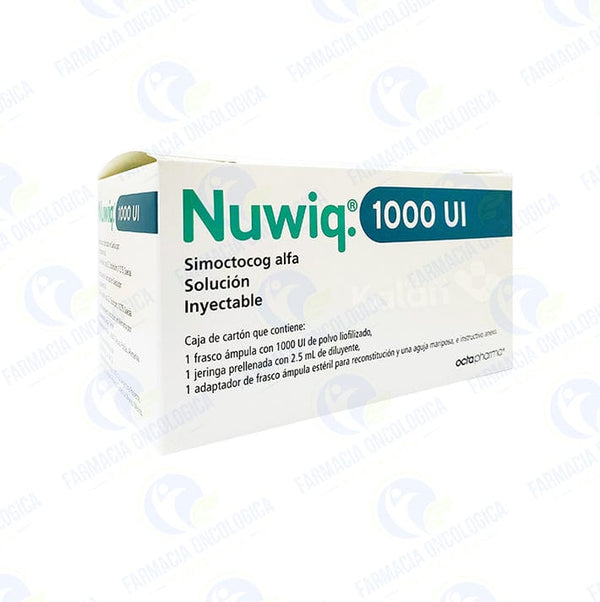 Foto del medicamento Nuwiq 1,000 ui solucion inyectable o Factor VIII 1,000 ui solucion iny en venta