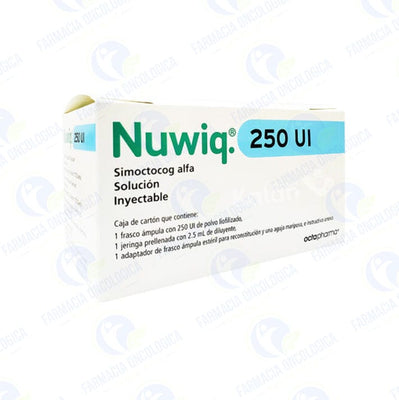Foto del medicamento Nuwiq 250 ui solucion inyectable o Factor VIII 250 ui solucion iny en venta