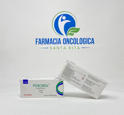 Poscirol 1 mg con 28 tabletas - Anastrozol 1 mg con 28 tabletas