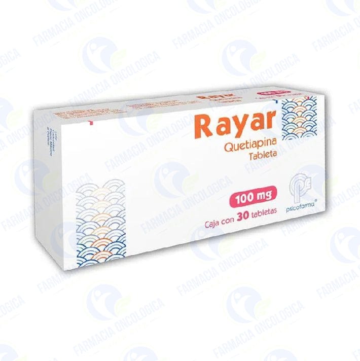 Foto del medicamento Quetiapina 100 mg con 30 tabletas en venta