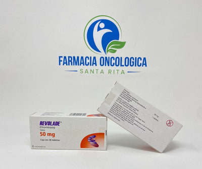 Foto del medicamento Revolade 50 mg con 28 tabletas o Eltrombopag - Promo caducidad corta en venta