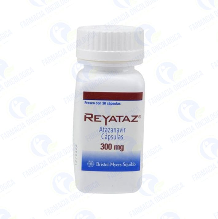 Foto del medicamento Reyataz 300 mg con 30 capsulas o Atazanavir 300 mg con 30 capsulas en venta