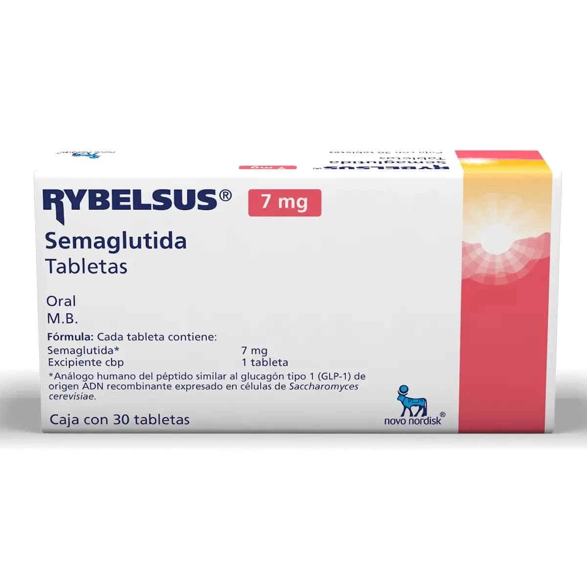 semaglutide en pastillas Rybelsus 7 mg con 30 tabletas