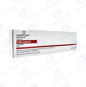 Foto del medicamento Simponi 100 mg solucion inyectable o Golimumab 100 mg solucion iny en venta