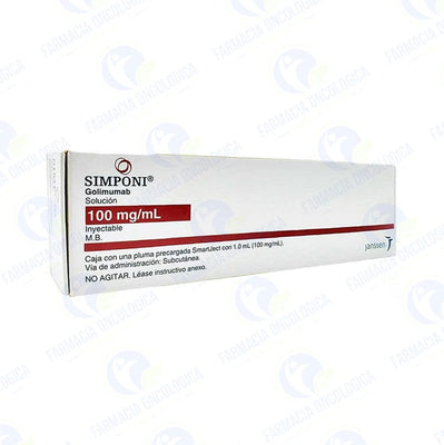 Foto del medicamento Simponi 100 mg solucion inyectable o Golimumab 100 mg solucion iny en venta