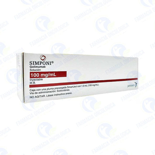 Foto del medicamento Simponi 100 mg solucion inyectable o Golimumab 100 mg solucion iny en venta