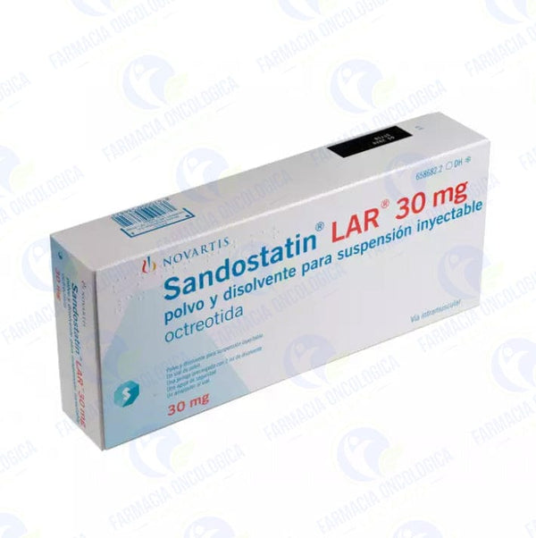 Foto del medicamento Sandostatina LAR 30 mg emulsion inyectable o Octreotida 30 mg iny en venta