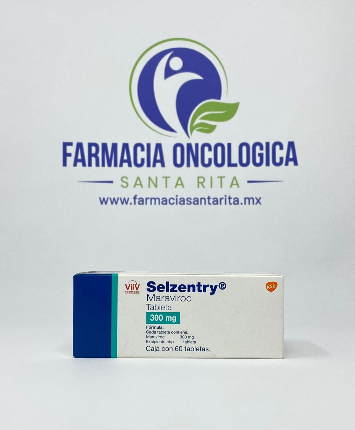 Foto del medicamento Selzentry 300mg con 60 tabletas o Maraviroc 300mg con 60 tabletas en venta