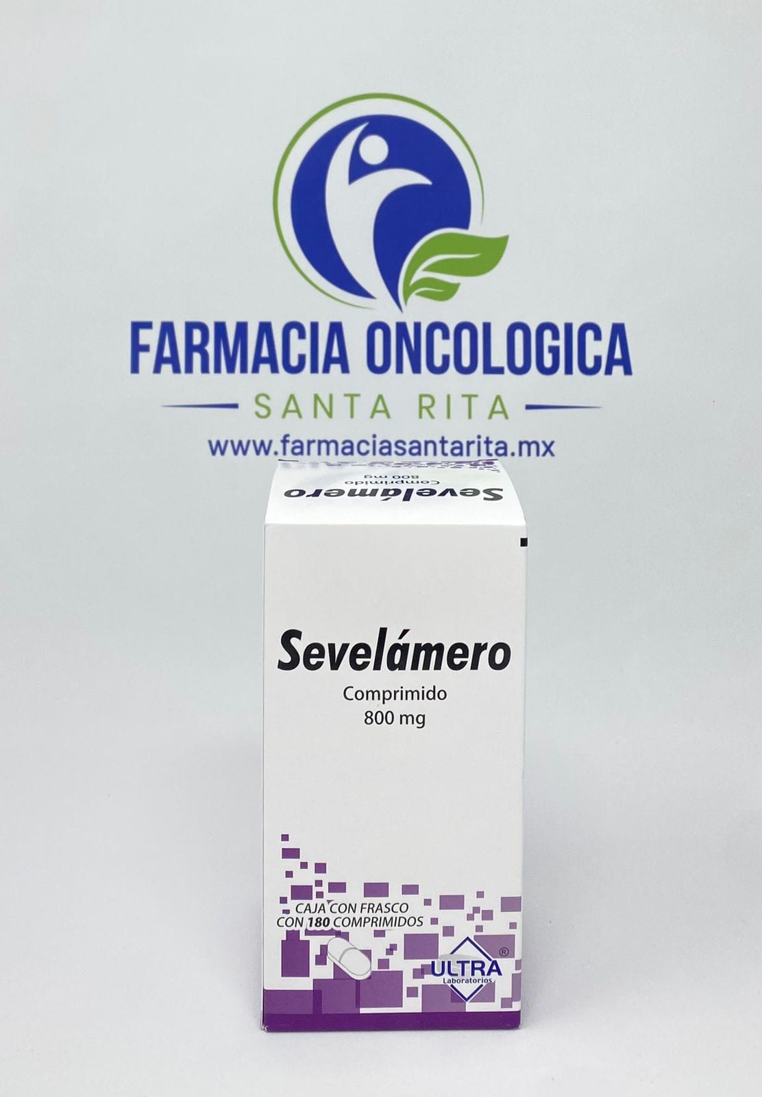 Foto del medicamento Sevelamero 800 mg con 180 tabletas en venta