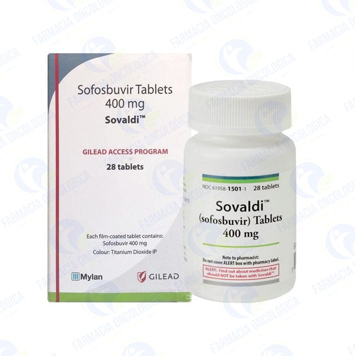 Foto del medicamento Sovaldi 400 mg con 28 tabletas o Sofosbuvir 400 mg con 28 tabletas en venta