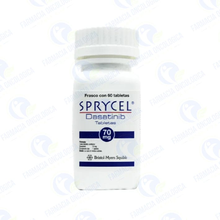 Foto del medicamento Sprycel 70 mg con 60 tabletas o Dasatinib 70 mg con 60 tabletas en venta