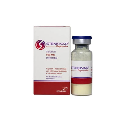 Foto del medicamento Stenkivar 500 mg solucion inyectable o Daptomicina 500 mg solucion iny en venta