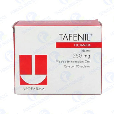 Foto del medicamento Tafenil 250 mg con 90 tabletas o Flutamida 250 mg con 90 tabletas en venta
