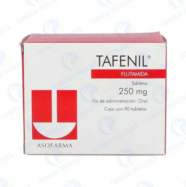 Foto del medicamento Tafenil 250 mg con 90 tabletas o Flutamida 250 mg con 90 tabletas en venta
