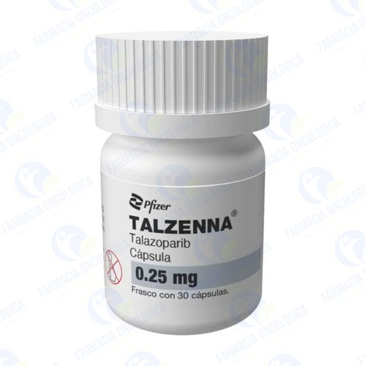 Foto del medicamento Talzenna 0.25 mg con 30 capsulas o Talazoparib 0.25 mg con 30 capsulas en venta