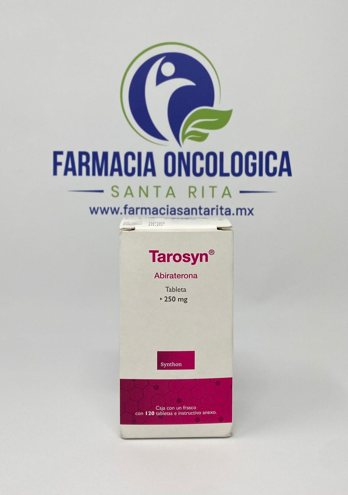 Foto del medicamento Tarosyn 250 mg con 120 tabletas o Abiraterona 250 mg con 120 tabletas en venta
