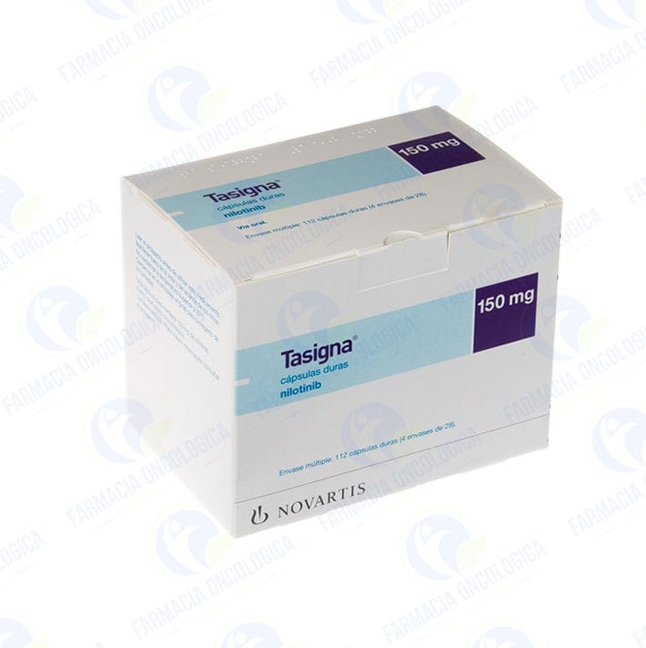 Foto del medicamento Tasigna 150 mg con 120 capsulas o Nilotinib 150 mg con 120 capsulas en venta
