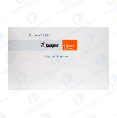 Foto del medicamento Tasigna 200 mg con 28 capsulas o Nilotinib 200 mg con 28 capsulas en venta