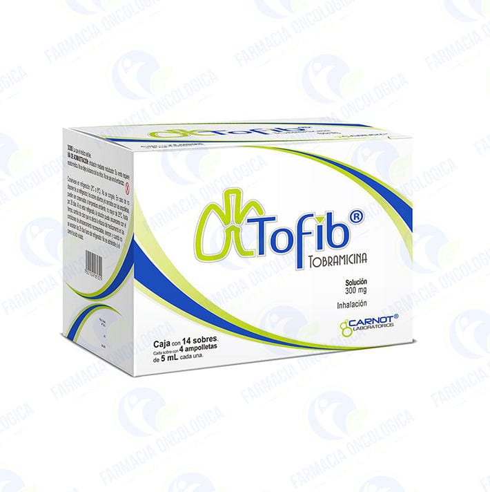 Foto del medicamento Tofib 300 mg con 56 ampolletas inyectable o Tobramicina 300 mg en venta