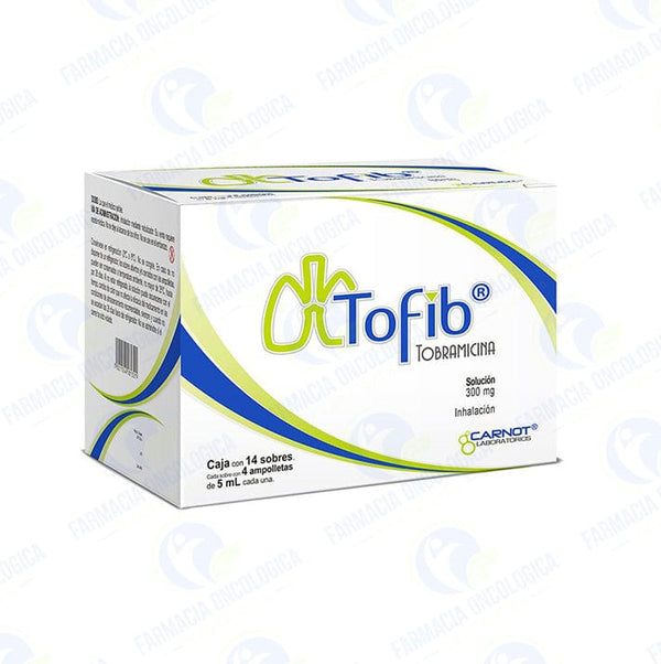 Foto del medicamento Tofib 300 mg con 56 ampolletas inyectable o Tobramicina 300 mg en venta