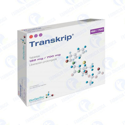 Transkrip con 14 tabletas - Hidralazina 182 mg / Valproato de Magnesio 700 mg