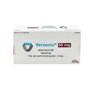 Foto del medicamento Verzenio 50 mg con 50 tabletas o Abemaciclib 50 mg con 50 tabletas en venta