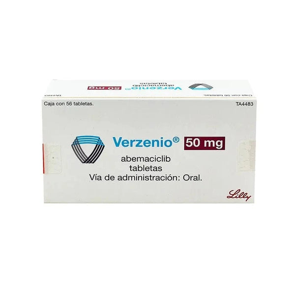 Foto del medicamento Verzenio 50 mg con 50 tabletas o Abemaciclib 50 mg con 50 tabletas en venta