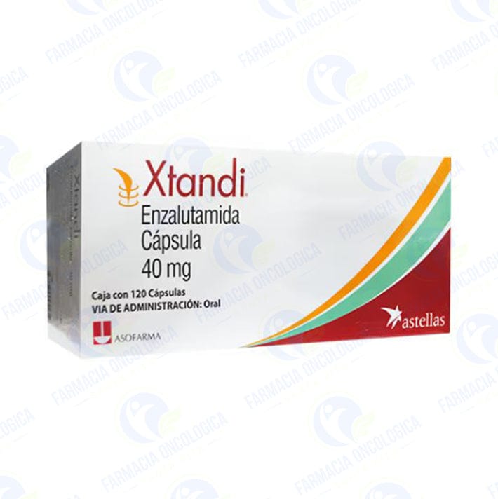 Foto del medicamento Xtandi 40 mg con 120 capsulas o Enzalutamida 40 mg con 120 capsulas en venta