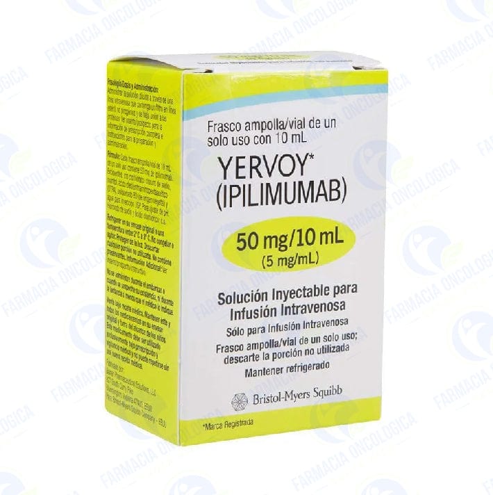 Foto del medicamento Yervoy 50 mg solucion inyectable o Ipilimumab 50 mg solucion iny en venta