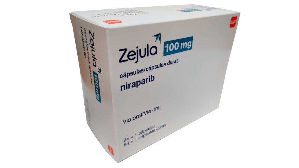 Foto del medicamento Zejula 100 mg con 90 capsulas o Niraparib en venta