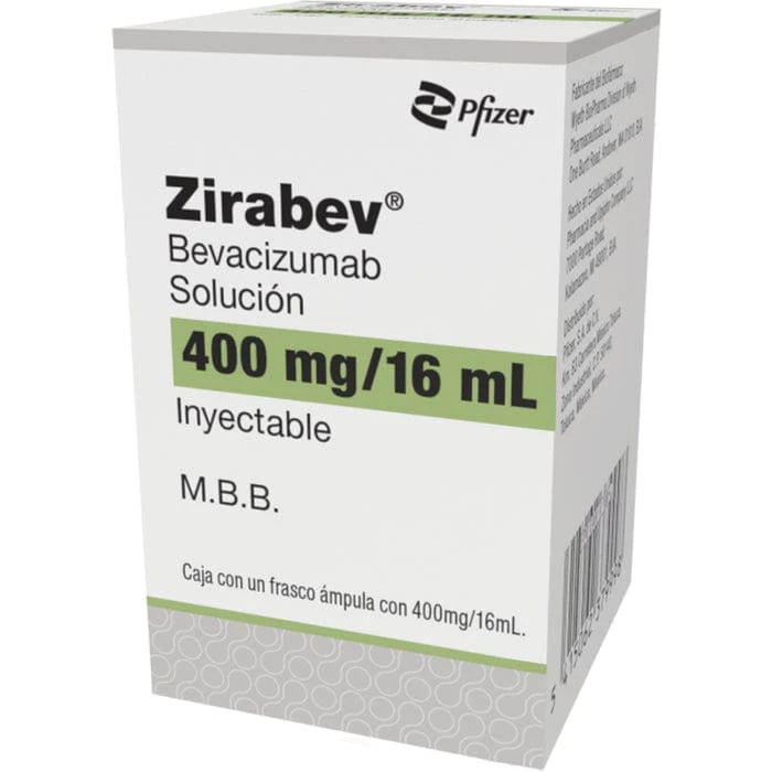 Foto del medicamento Zirabev 400 mg solucion inyectable o Bevacizumab 400 mg inyectable en venta