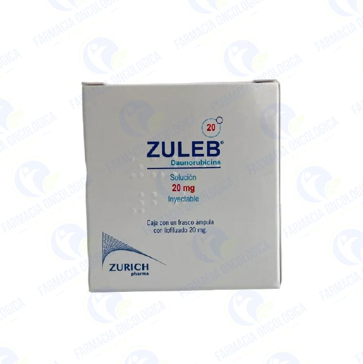 Foto del medicamento Zuleb 20 mg solucion inyectable o Daunorubicina 20 mg solucion iny en venta