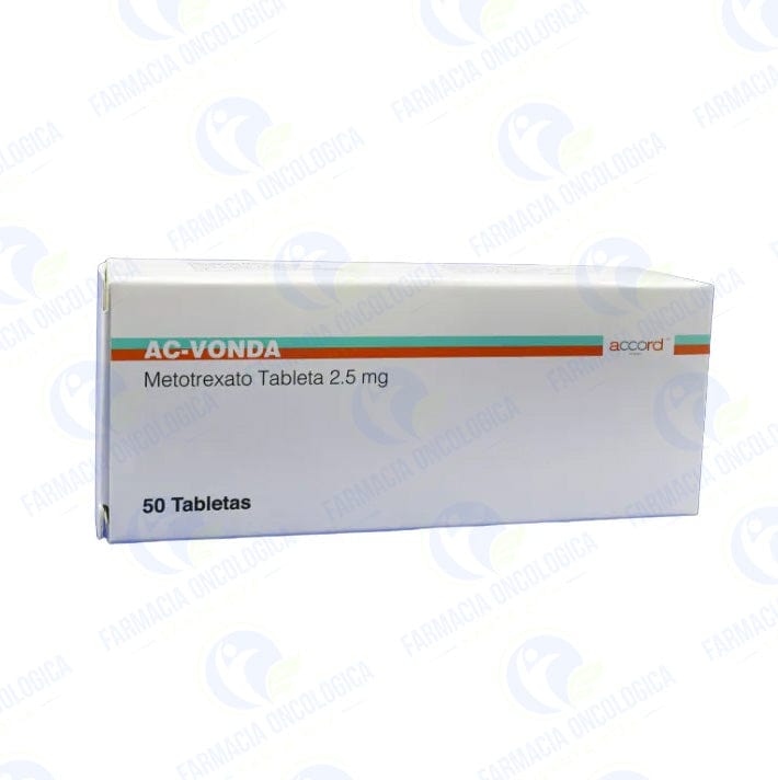 Foto del medicamento AC Vonda 2.5 mg con 50 tabletas o Metotrexato 2.5 mg con 50 tabletas en venta