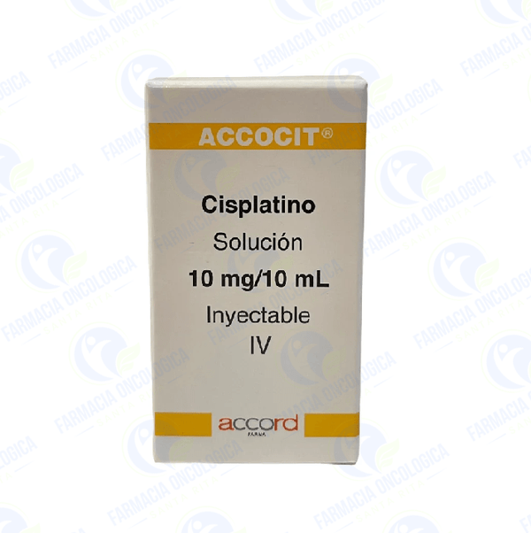 Foto del medicamento Accocit 10 mg solucion inyectable o Cisplatino 10 mg solucion inyectable en venta