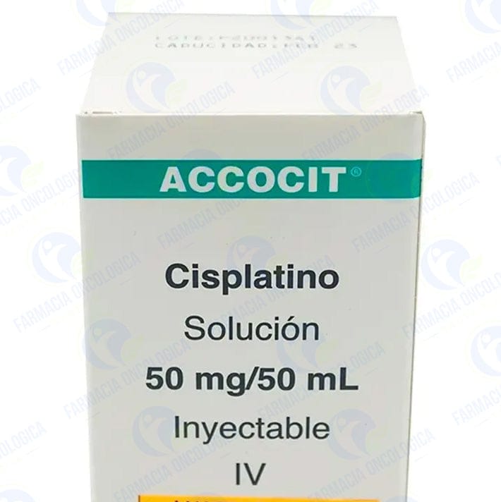 Foto del medicamento Accocit 50 mg solucion inyectable o Cisplatino 50 mg solucion inyectable en venta