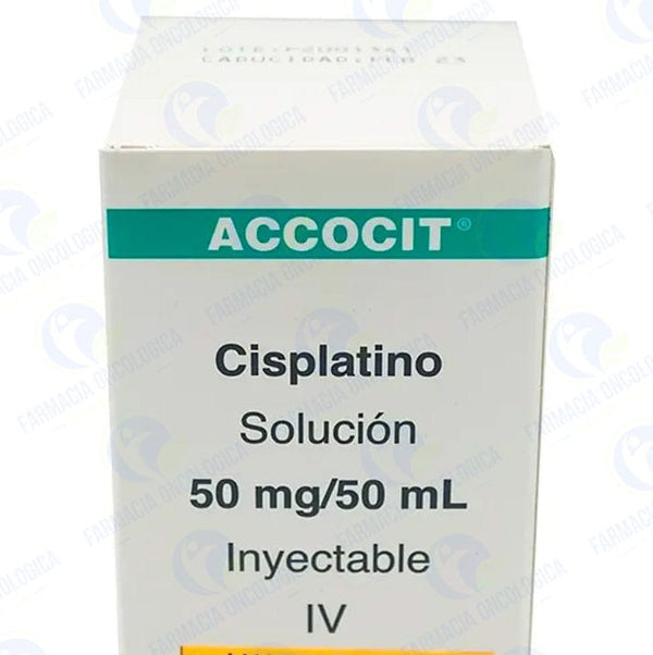 Foto del medicamento Accocit 50 mg solucion inyectable o Cisplatino 50 mg solucion inyectable en venta