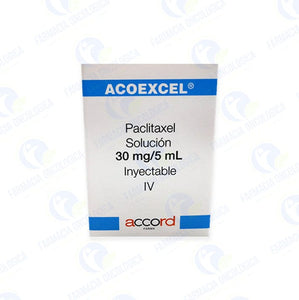 Foto del medicamento Acoexcel 30 mg solucion inyectable o Paclitaxel 30 mg solucion iny en venta