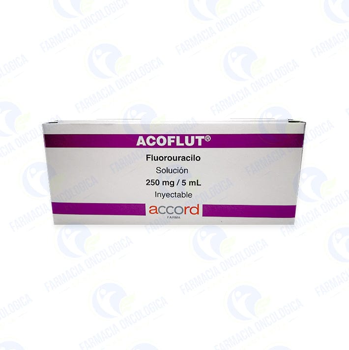 Foto del medicamento Acoflut 250 mg solucion inyectable o Fluorouracilo 250 mg solucion iny en venta