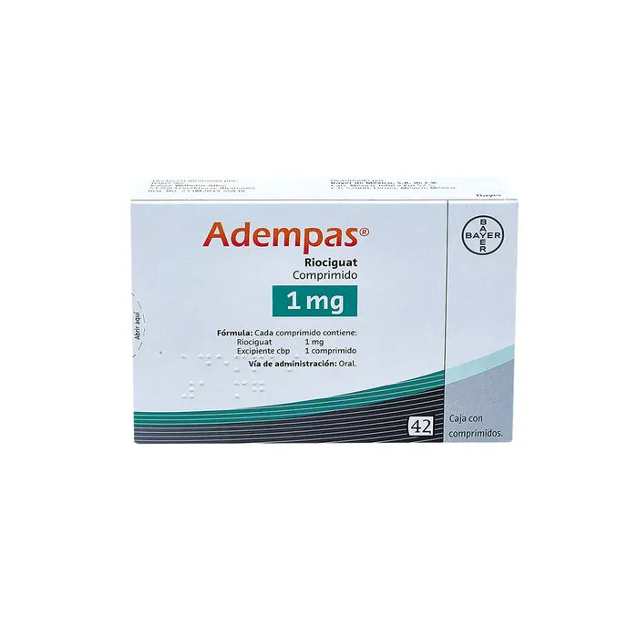 Foto del medicamento Adempas 1mg con 42 comprimidos - Riociguat 1mg con 42 comprimidos
