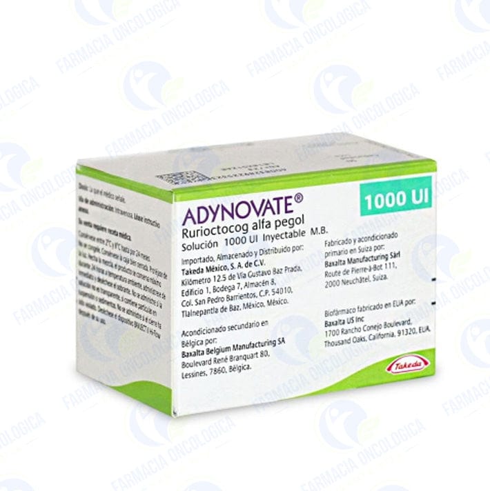 Foto del medicamento Adynovate 1,000 ui solucion inyectable o Rurioctocog Alfa Pegol en venta