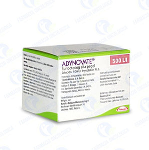 Foto del medicamento Adynovate 500 ui solucion inyectable o Rurioctocog Alfa Pegol en venta